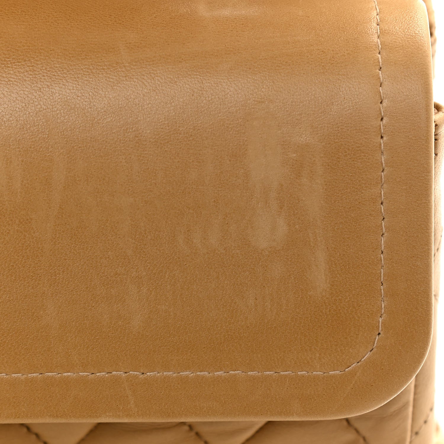 Chanel Lambskin Quilted Medium Double Flap Beige 12 of 15