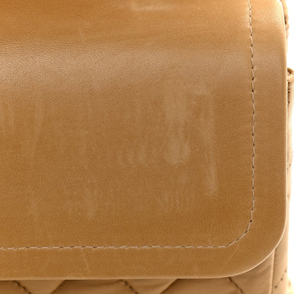 Chanel Lambskin Quilted Medium Double Flap Beige 12 of 15