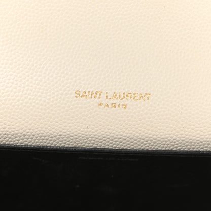 Saint Laurent Grain De Poudre Monogram Uptown Chain Wallet Crema Soft 7 of 11