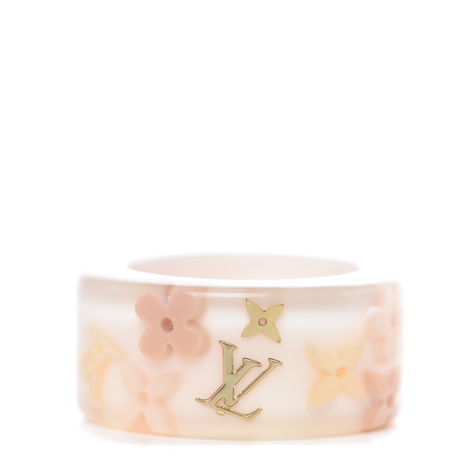 Louis Vuitton Swarovski Crystal Resin Inclusion Ring L Beige 1 of 5