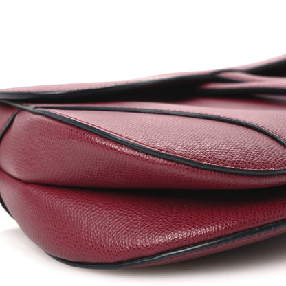 Christian Dior Grained Calfskin Saddle Bag Red 9 of 10