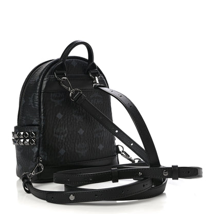 MCM Visetos Side Stud X-Mini Stark Bebe Boo Backpack Black 3 of 10