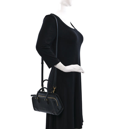 MCM Calfskin Mini Aren Boston Bag Black 2 of 9