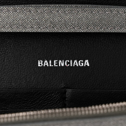 Balenciaga Glitter Fabric Hourglass Chain Bag Grey 6 of 9