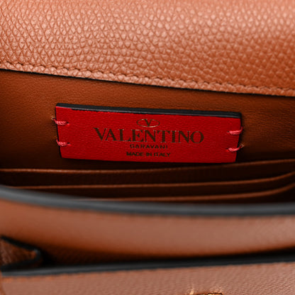 Valentino Garavani Grainy Calfskin VLogo Crossbody Bag Saddle Brown 6 of 9