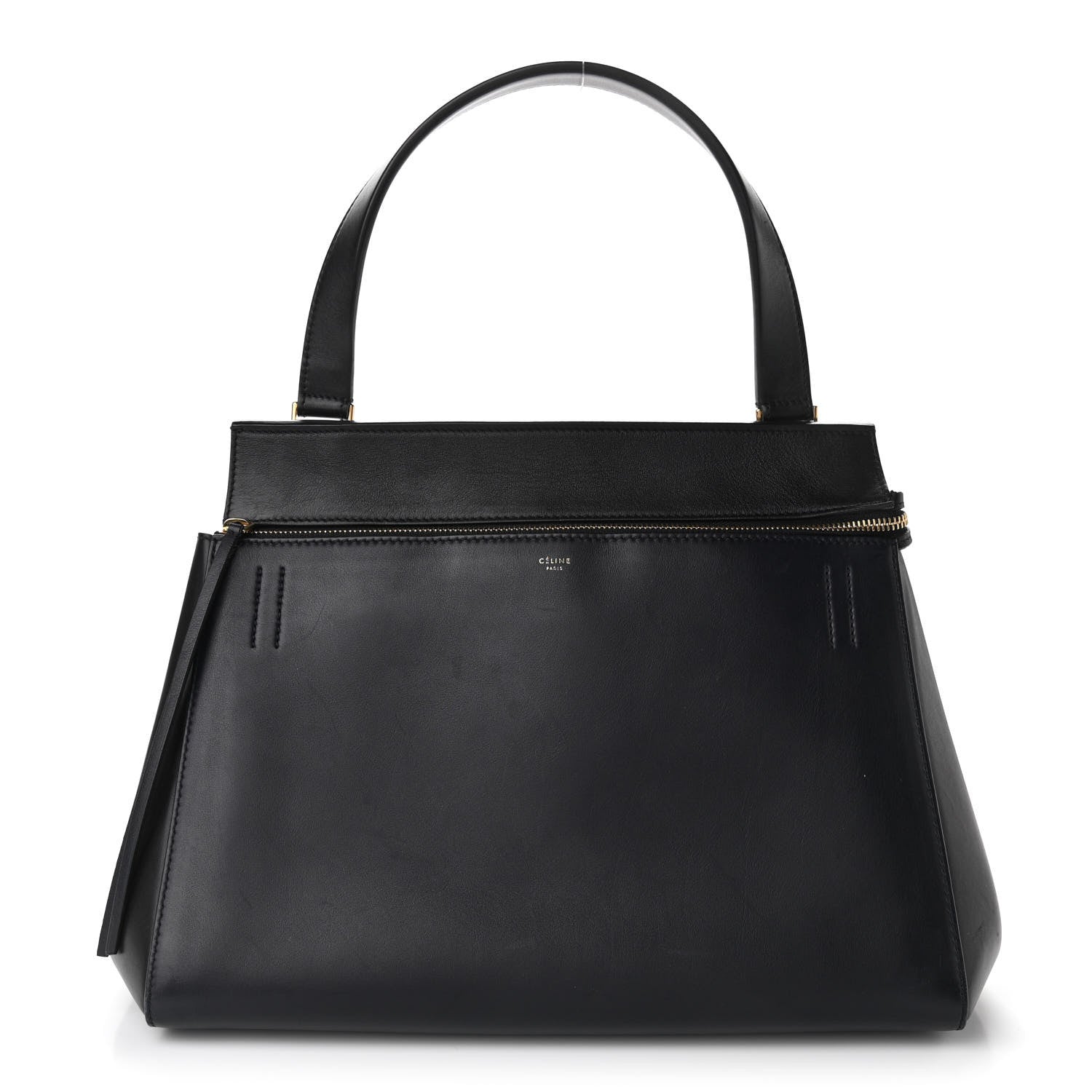 Celine Supple Calfskin Large Edge Shoulder Bag Navy Black 1 of 9