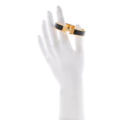Hermes Enamel Narrow Clic Clac H Bracelet PM Black 2 of 4