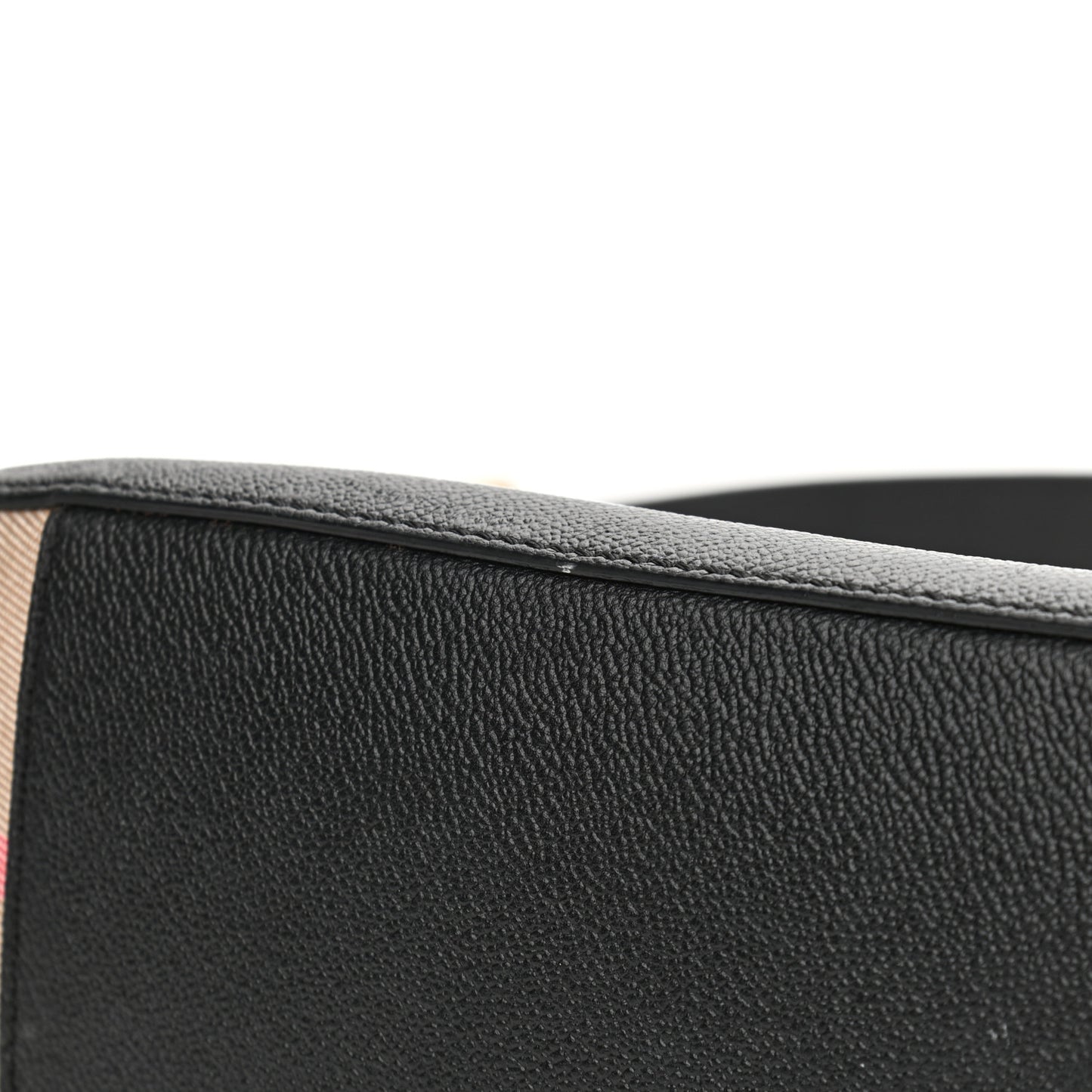 Soft Grain Calfskin House Check Small Helmsley Crossbody Black