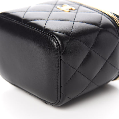 Chanel Lambskin Quilted Pearl Crush Box With Chain Black 9 of 10