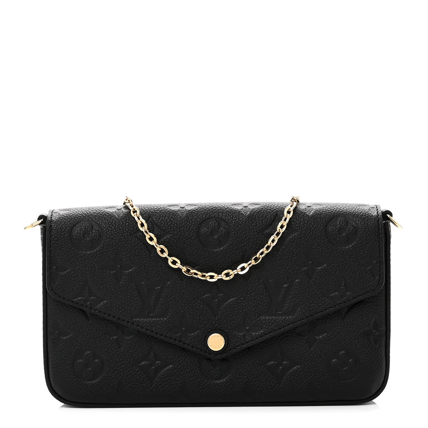 Louis Vuitton Empreinte Pochette Felicie Chain Wallet Black 1 of 10