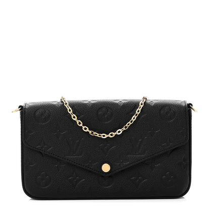 Louis Vuitton Empreinte Pochette Felicie Chain Wallet Black 1 of 10