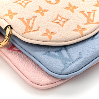 Louis Vuitton Empreinte Monogram Giant By The Pool Trio Pouch Rosebud Summer Blue Cream Saffron 10 of 11