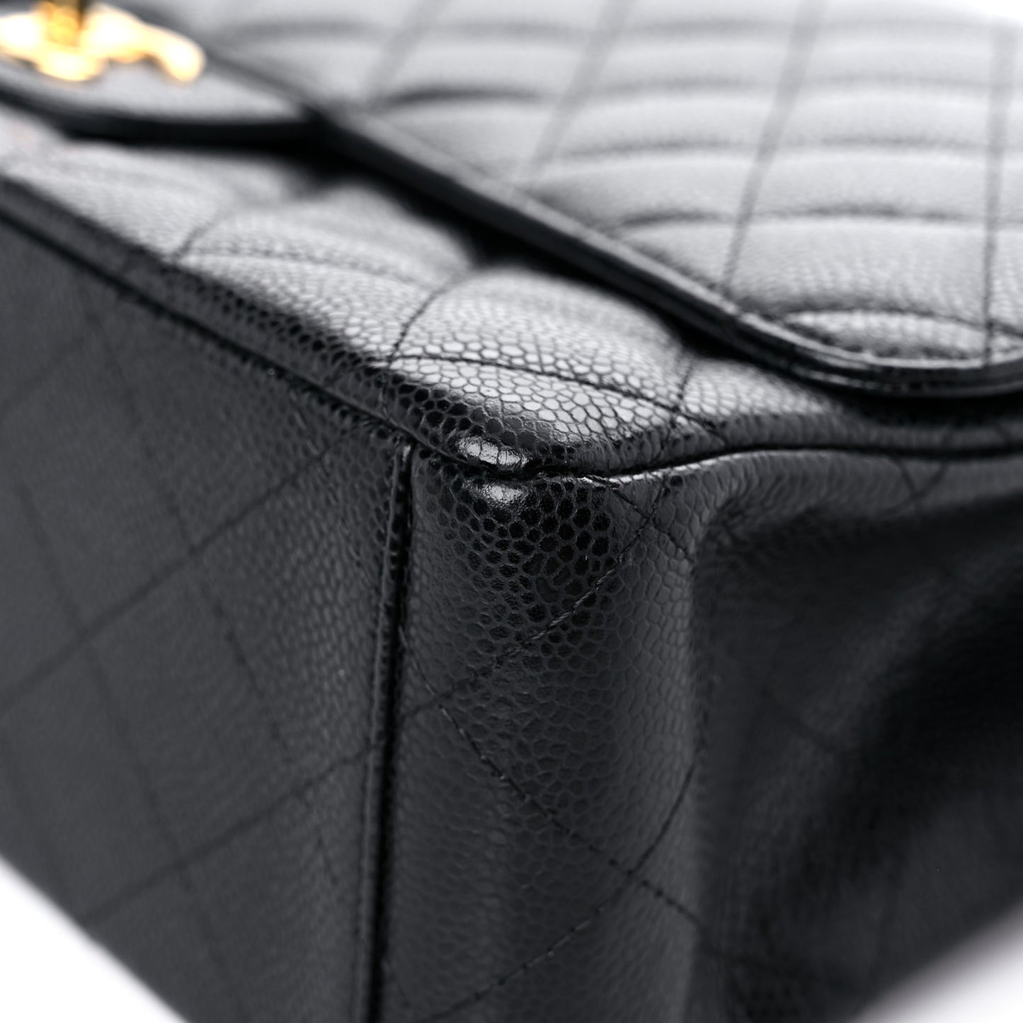 Caviar Quilted Maxi Double Flap Black