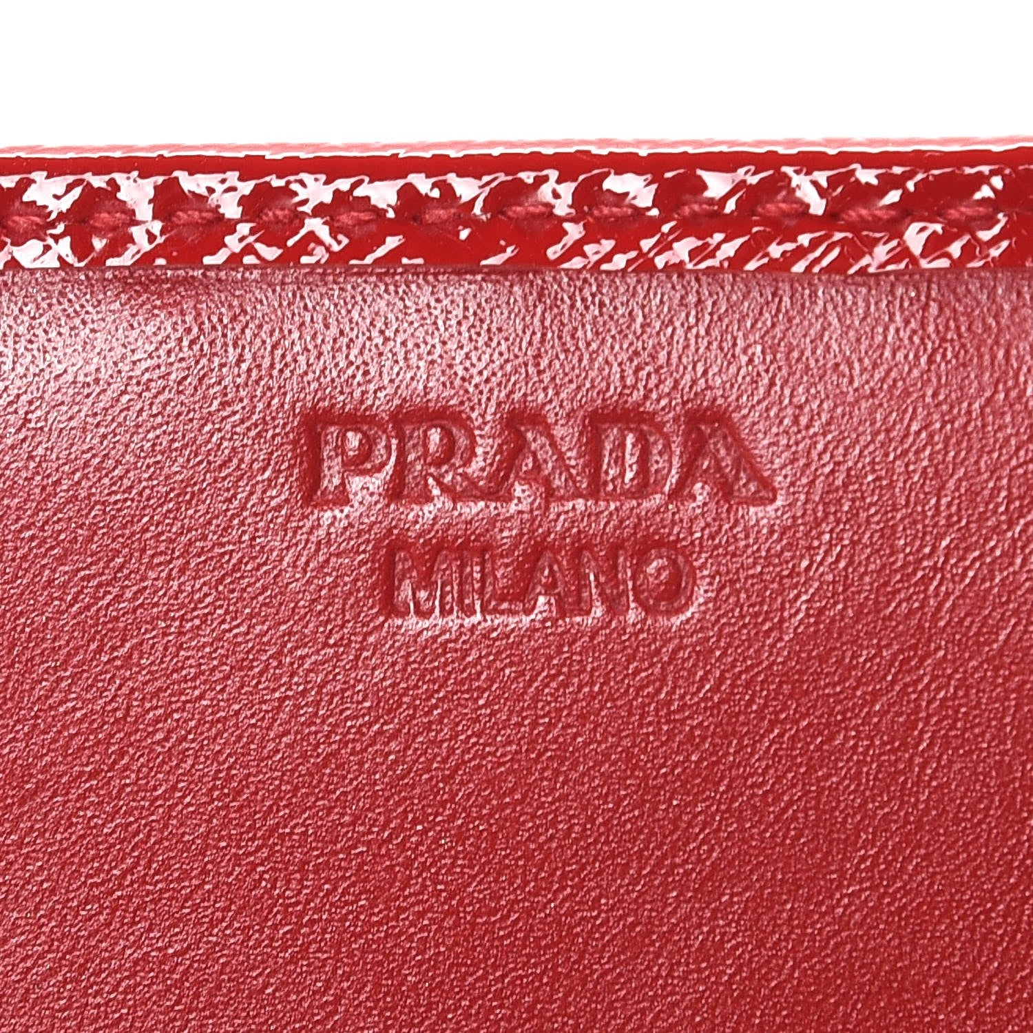 Prada Saffiano Vernice Bow Continental Wallet Rosso 6 of 9