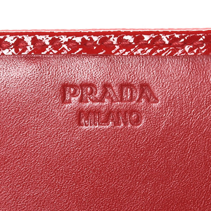 Prada Saffiano Vernice Bow Continental Wallet Rosso 6 of 9