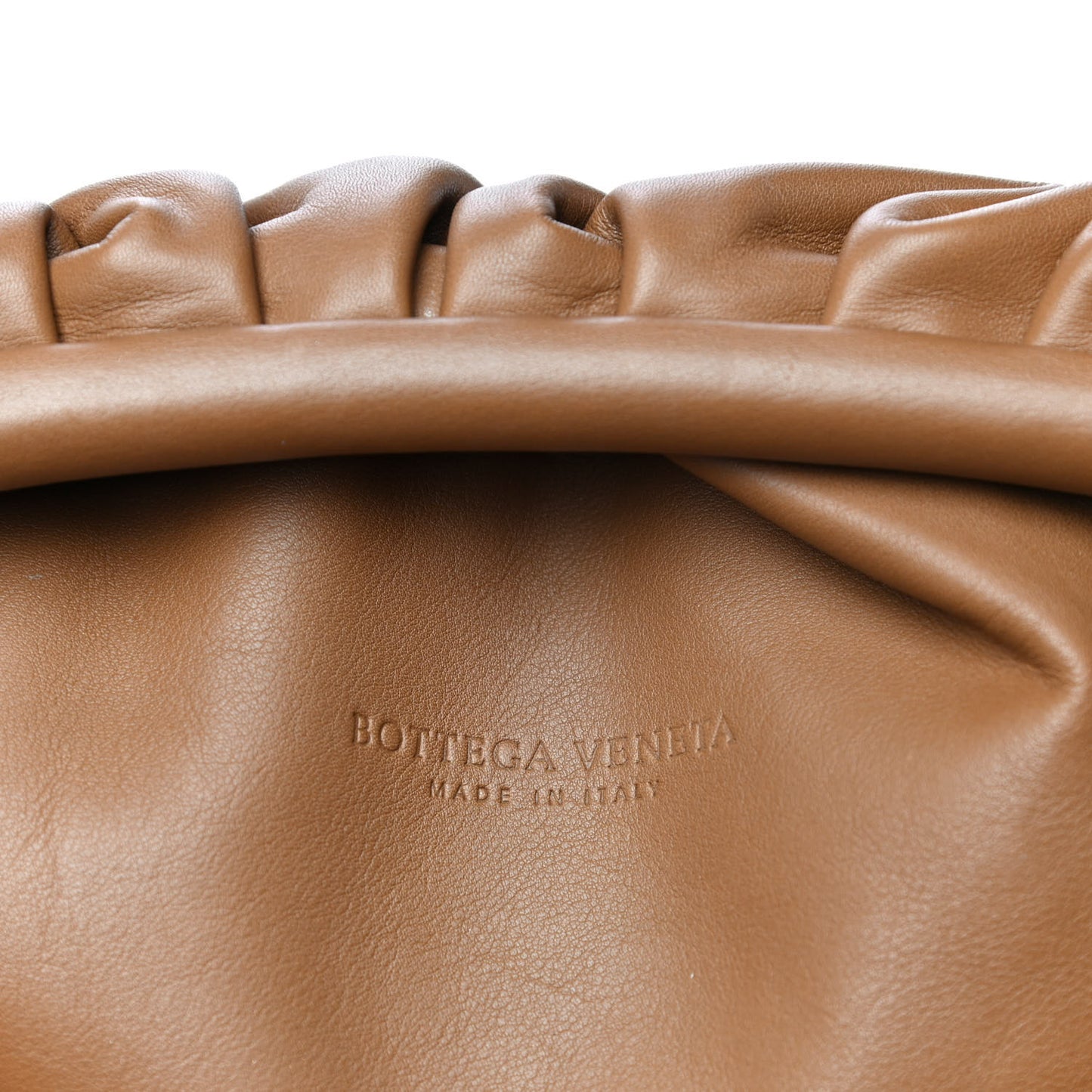 Smooth Butter Calf The Pouch Oversized Clutch Cammello