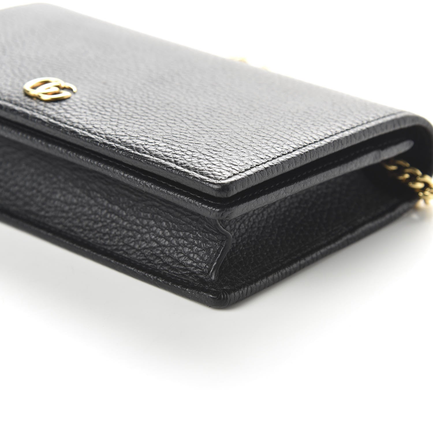 Gucci Calfskin Mini GG Marmont Chain Wallet Black 7 of 10