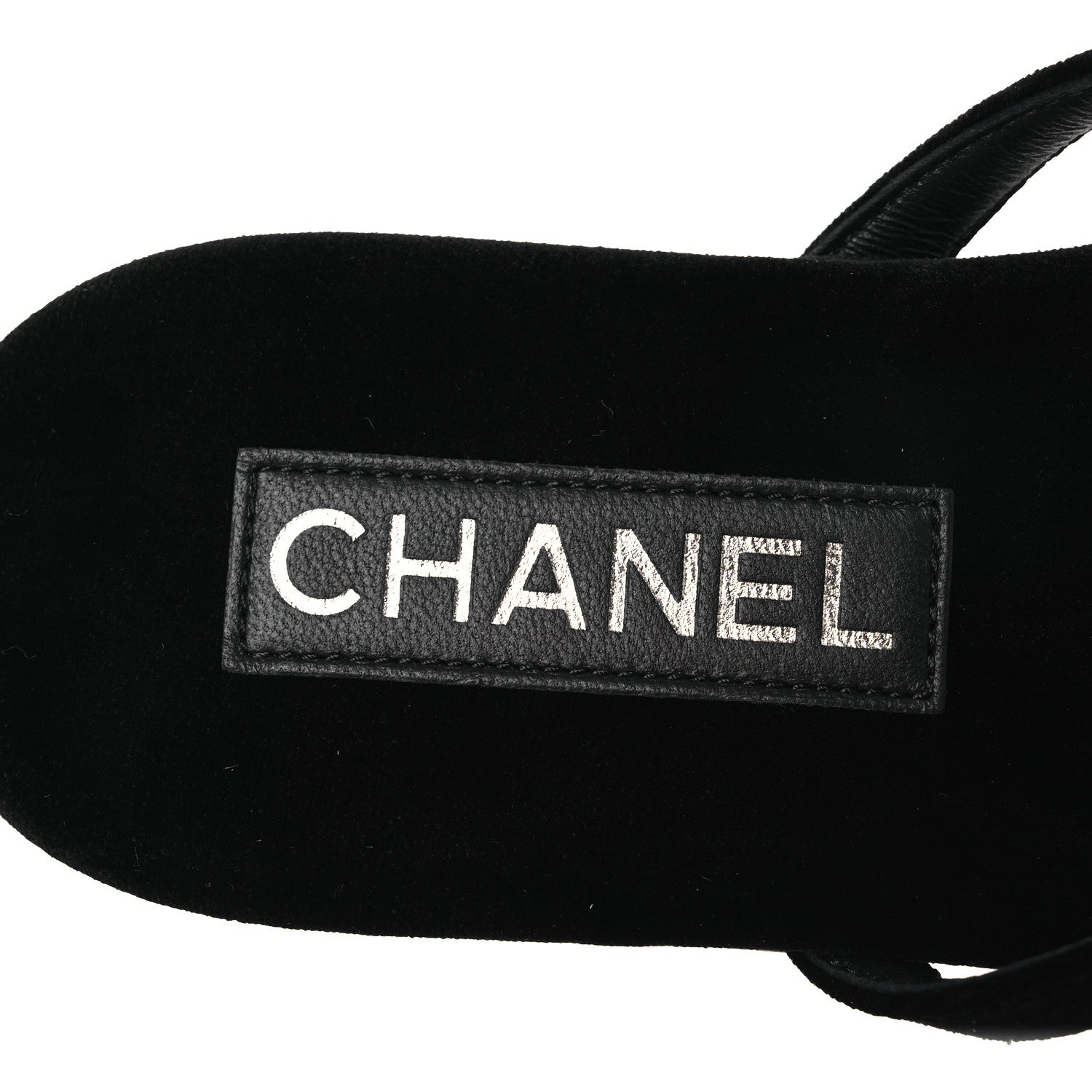 Chanel Velvet Crystal CC Thong Sandals 38 Black 9 of 11