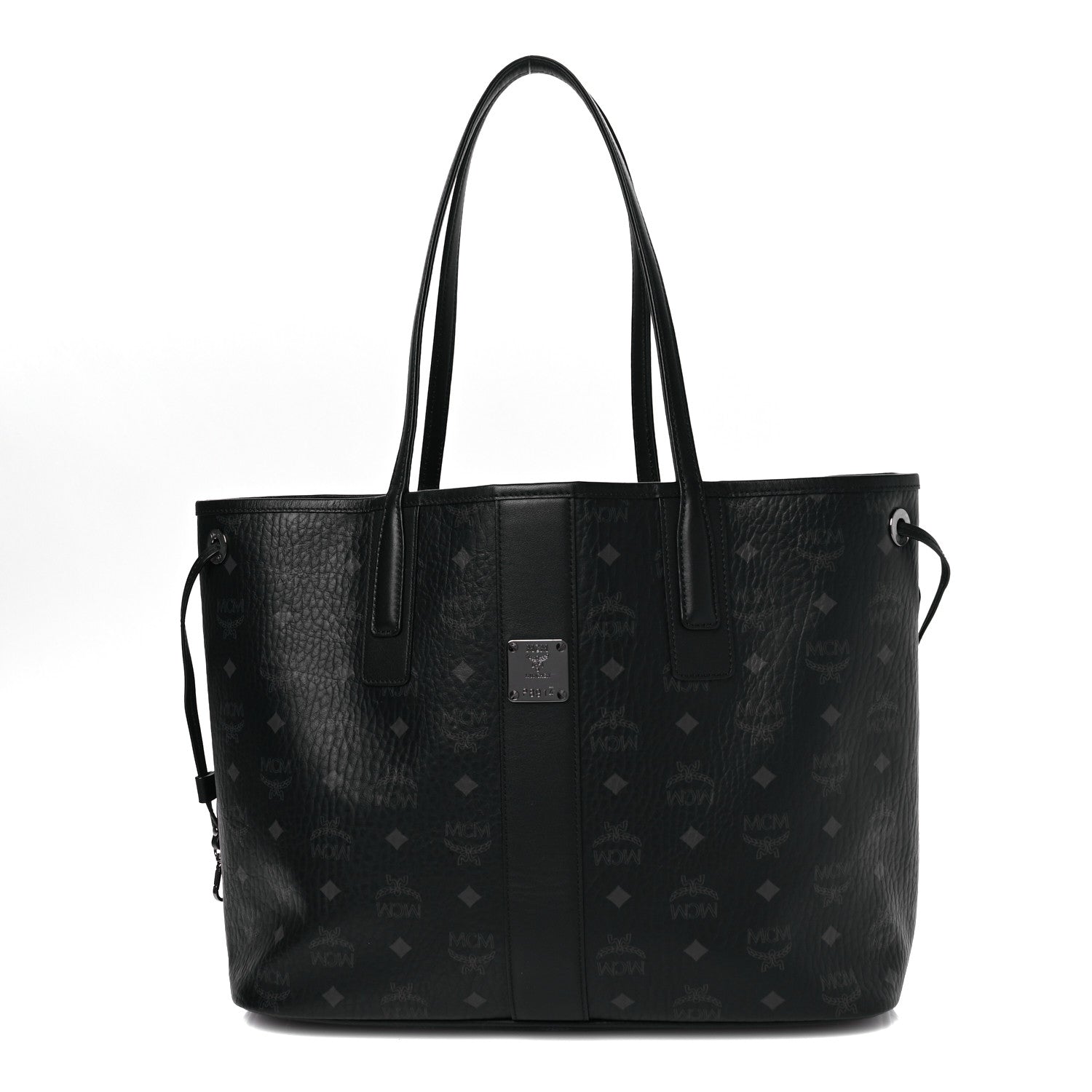 MCM Visetos Medium Liz Reversible Shopper Tote Black 1 of 17