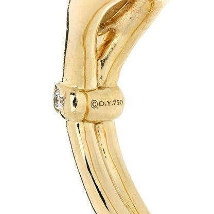 David Yurman 18K Yellow Gold Diamond Thoroughbred Loop Ring 53 6.5 4 of 4
