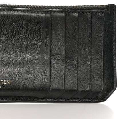 Saint Laurent Calfskin 5 Fragments Zip Pouch Card Holder Black 9 of 17