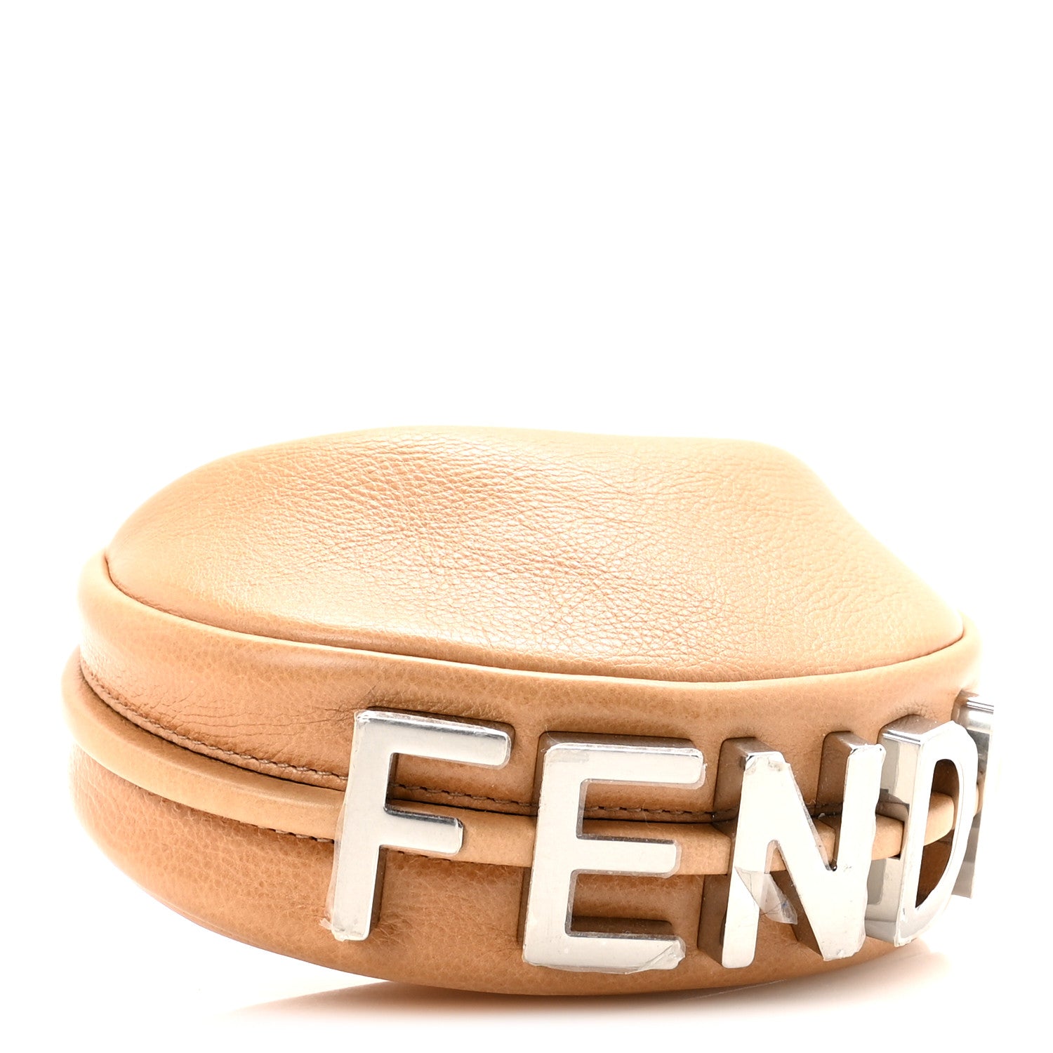 Fendi Vitello Grace Nano Fendigraphy Hobo Charm Miele Scuro 4 of 9