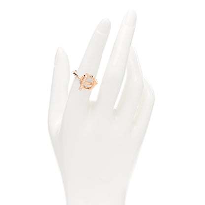 Hermes 18K Rose Gold Diamond PM Echappee Ring 54 6.75 4 of 5
