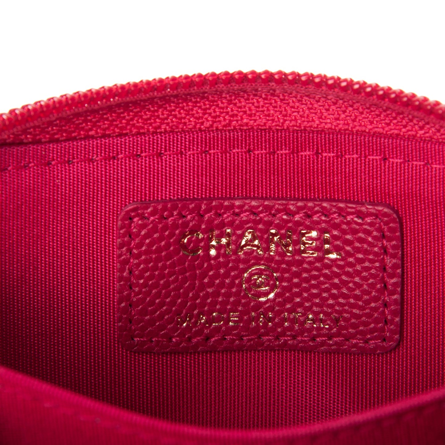Caviar Quilted Boy Zip Around Coin Purse Wallet Dark Pink