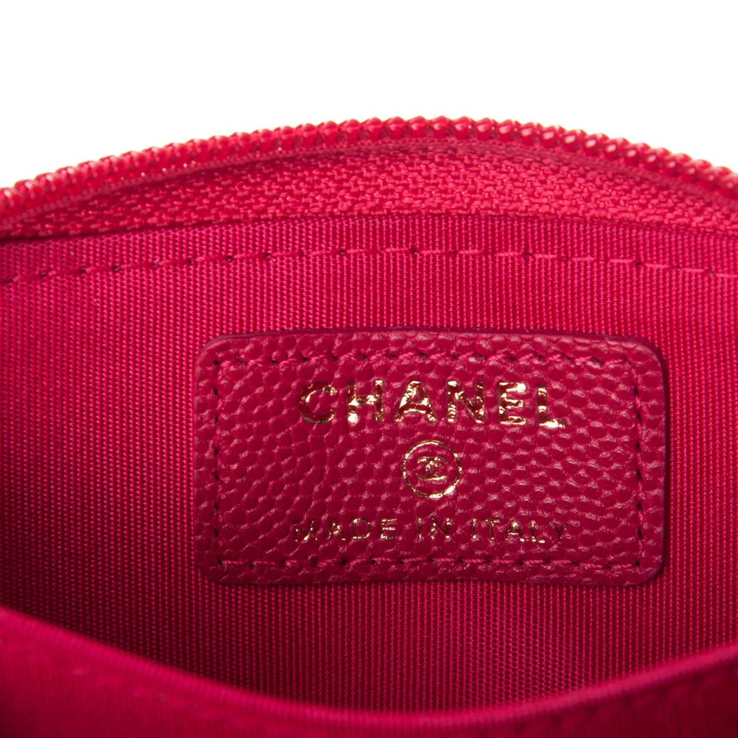Chanel Caviar Quilted Boy Zip Around Coin Purse Wallet Dark Pink 6 of 7