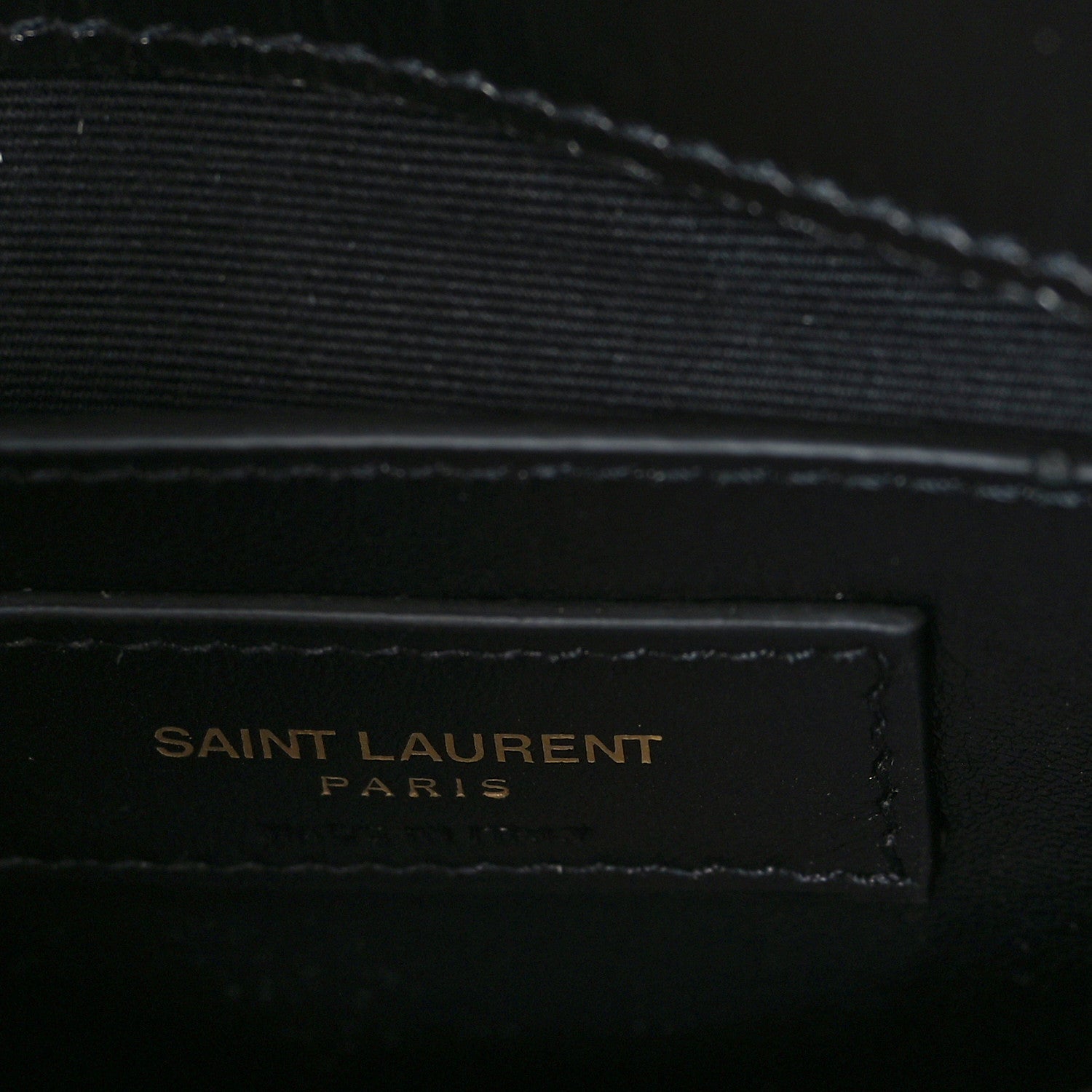 Saint Laurent Cracked Shiny Calfskin Matelasse Chevron Monogram Medium College Bag Black 6 of 9