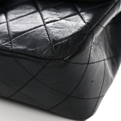 Chanel Lambskin Quilted Medium Double Flap Black 12 of 14