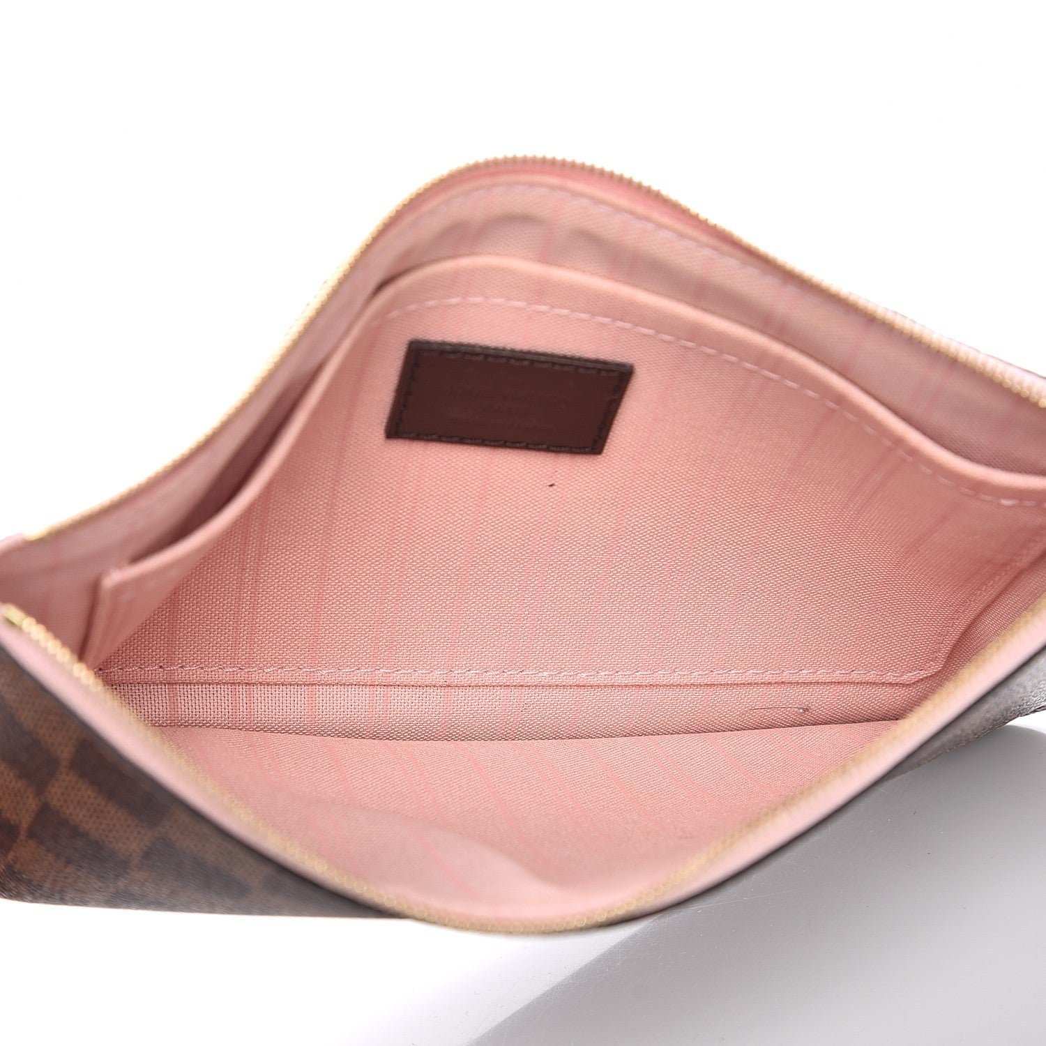 Louis Vuitton Damier Ebene Neverfull MM GM Pochette Rose Ballerine 5 of 8