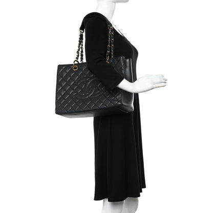 Chanel Caviar Quilted Grand Shopping Tote GST Black 2 of 18