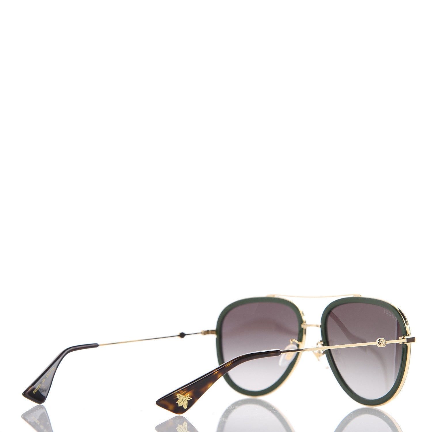 Gucci Web Aviator Sunglasses GG0062S Green Red 3 of 7