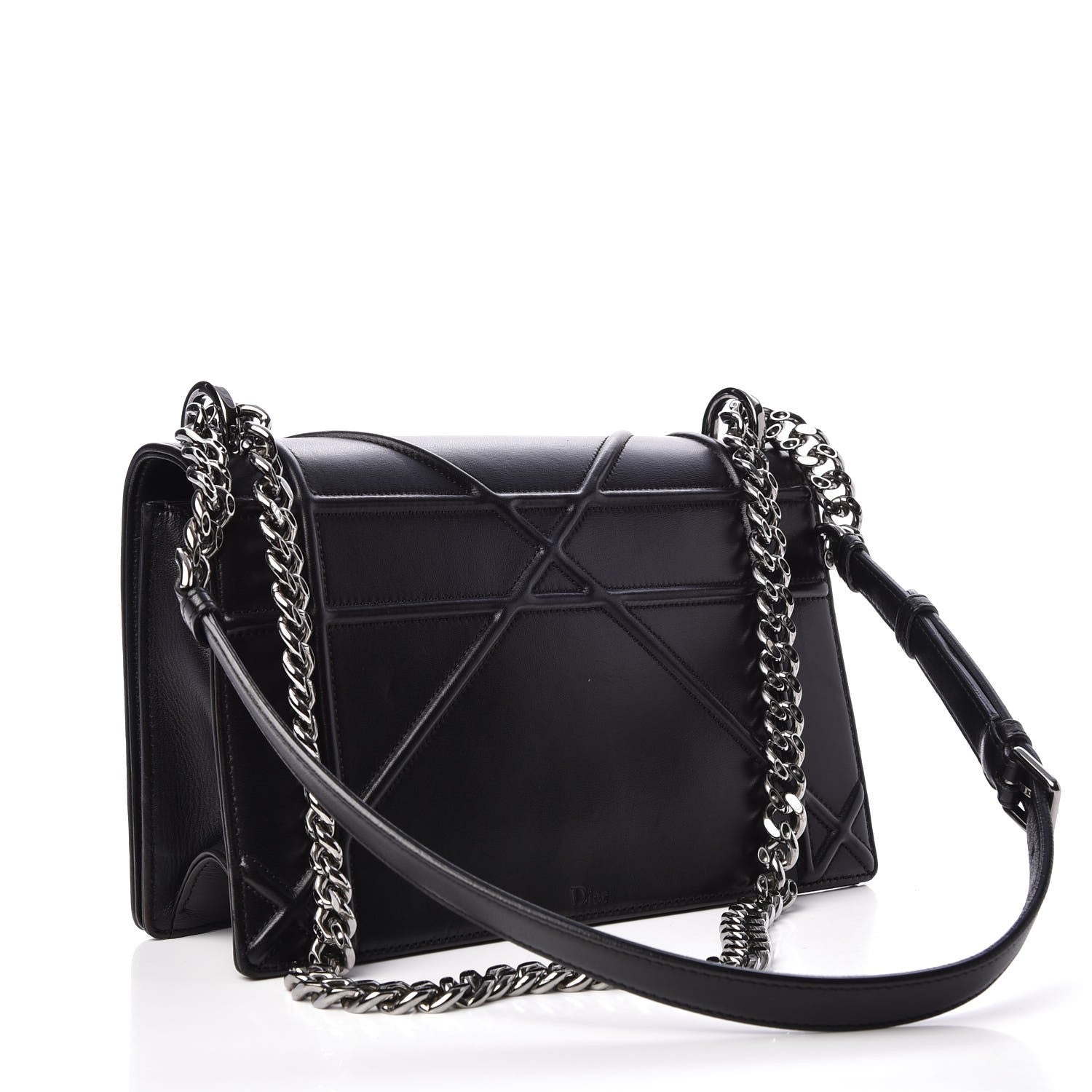 Christian Dior Lambskin Medium Diorama Flap Bag Black 3 of 8