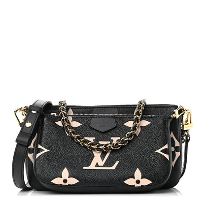 Louis Vuitton Empreinte Monogram Giant Multi Pochette Accessories Black Beige 1 of 9
