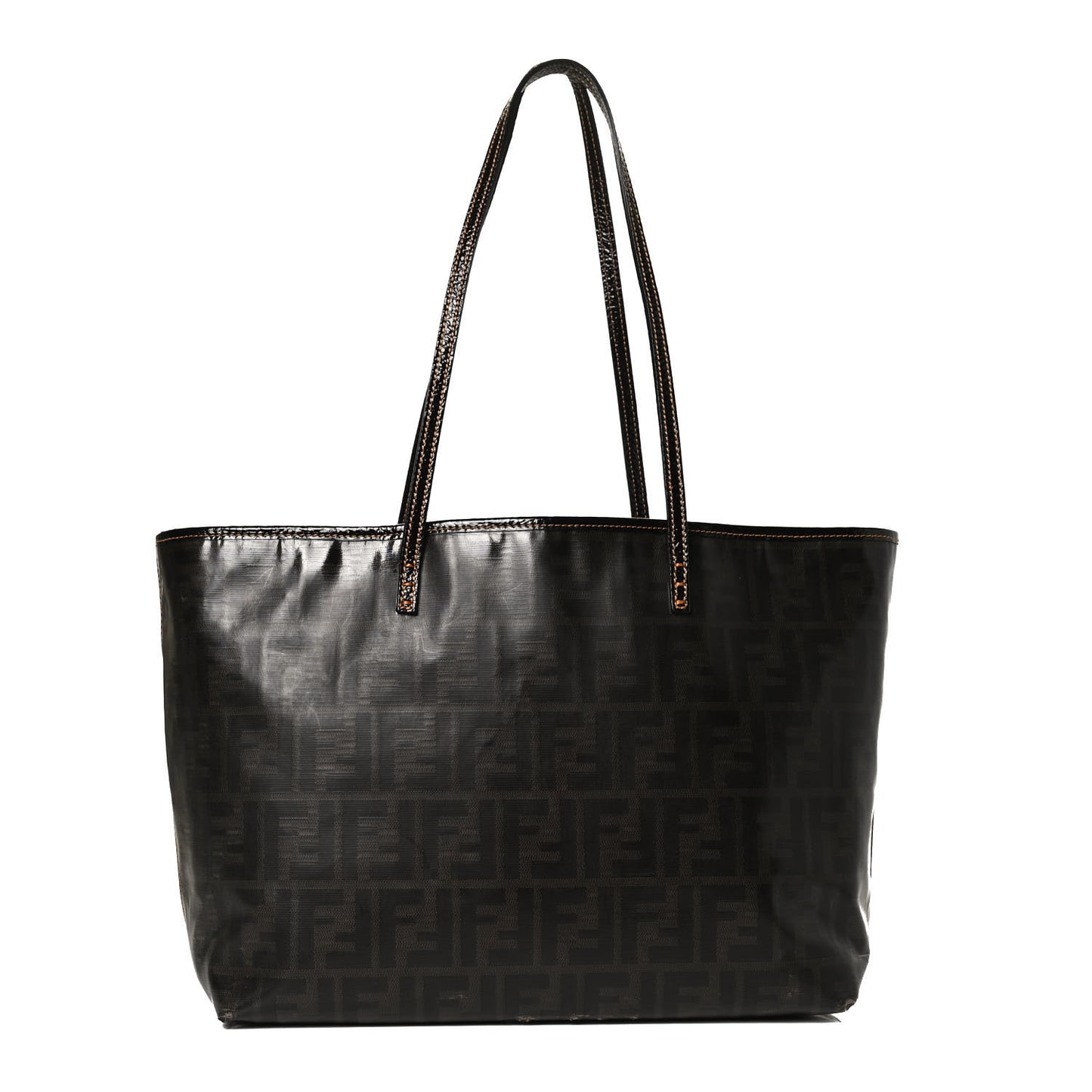Zucca Spalmati Matrioska Small Roll Tote Tobacco Black