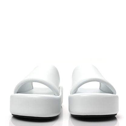 Balenciaga Smooth Nappa Logo Rise Platform Sandals 37 White Black 2 of 9