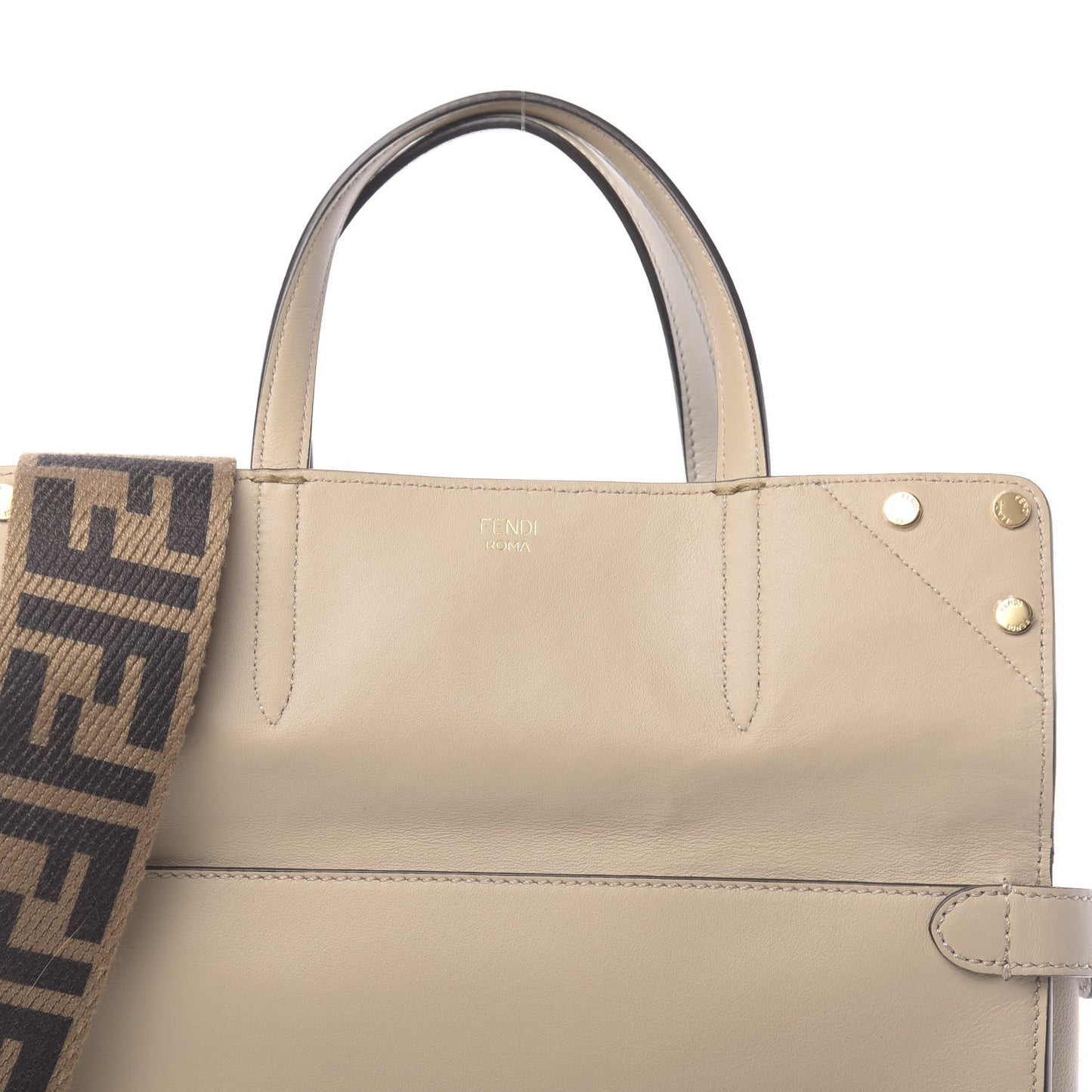 Vitello Grace FF 1974 Small Flip Tote Nuvola Notte Ice