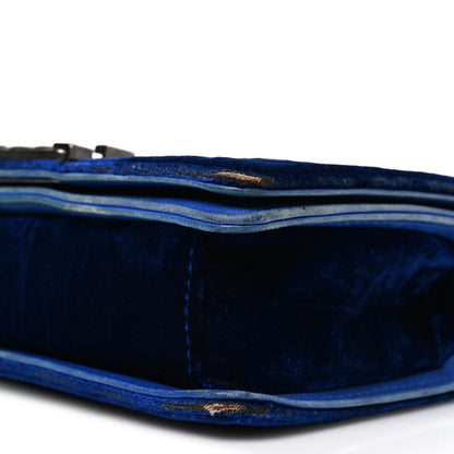 Chanel Velvet Quilted Small Boy Flap Blue 10 of 12