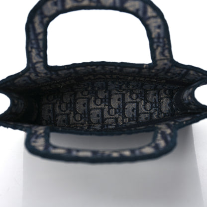 Christian Dior Oblique Mini Book Tote Blue Multicolor 5 of 8
