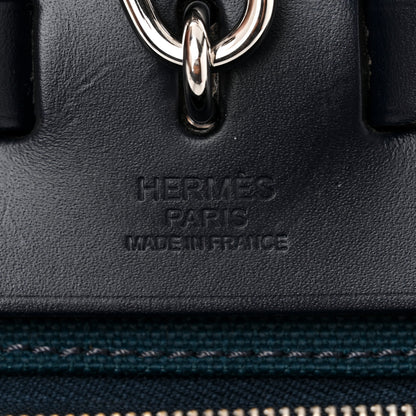 Hermes Military Toile Vache Hunter Herbag Zip 31 PM Bleu Ocean Bleu Indigo 7 of 11