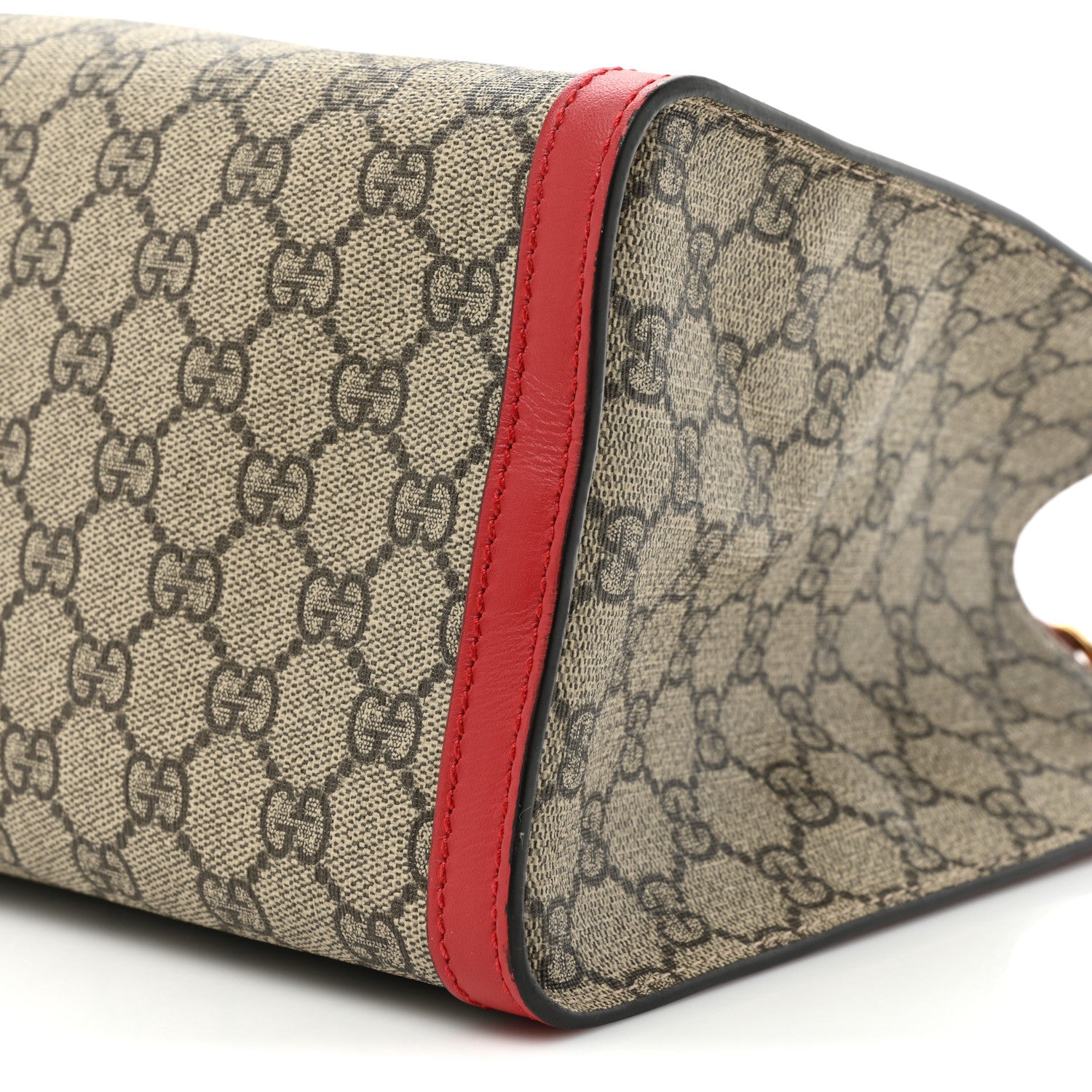 Gucci GG Supreme Monogram Medium Padlock Tote Hibiscus Red 8 of 13