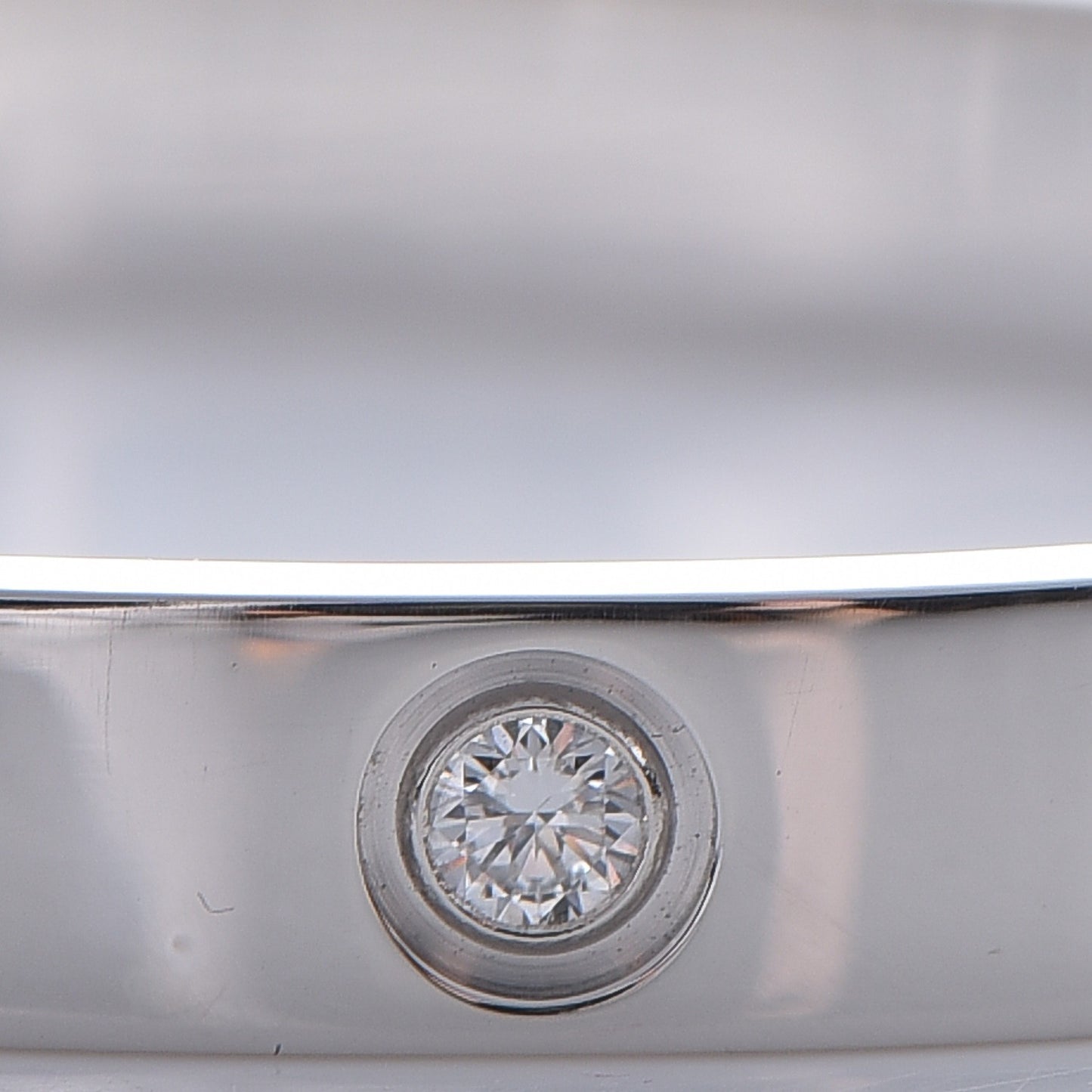 18K White Gold 4 Diamond LOVE Bracelet 16