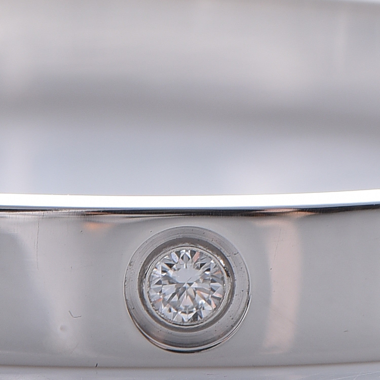 Cartier 18K White Gold 4 Diamond LOVE Bracelet 16 9 of 10