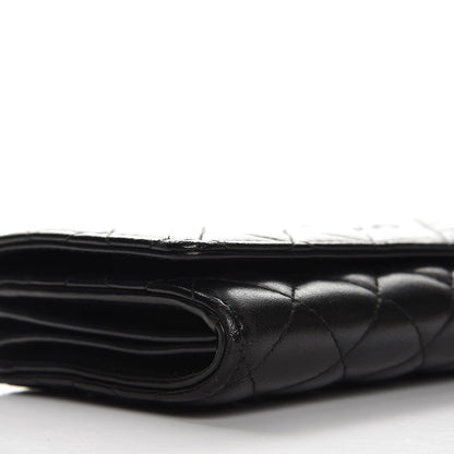 Chanel Lambskin Quilted Large Diamond CC Flap Wallet Black 6 of 9