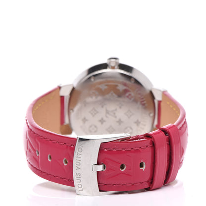 Louis Vuitton Stainless Steel Vernis Diamond 33mm Tambour Cool V Quartz Watch 4 of 8