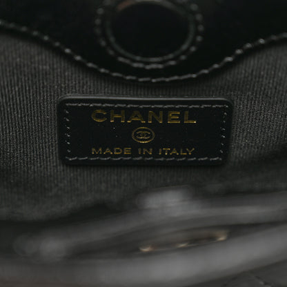 Chanel Shiny Lambskin Quilted Micro 31 Clutch With Chain Black 7 of 11