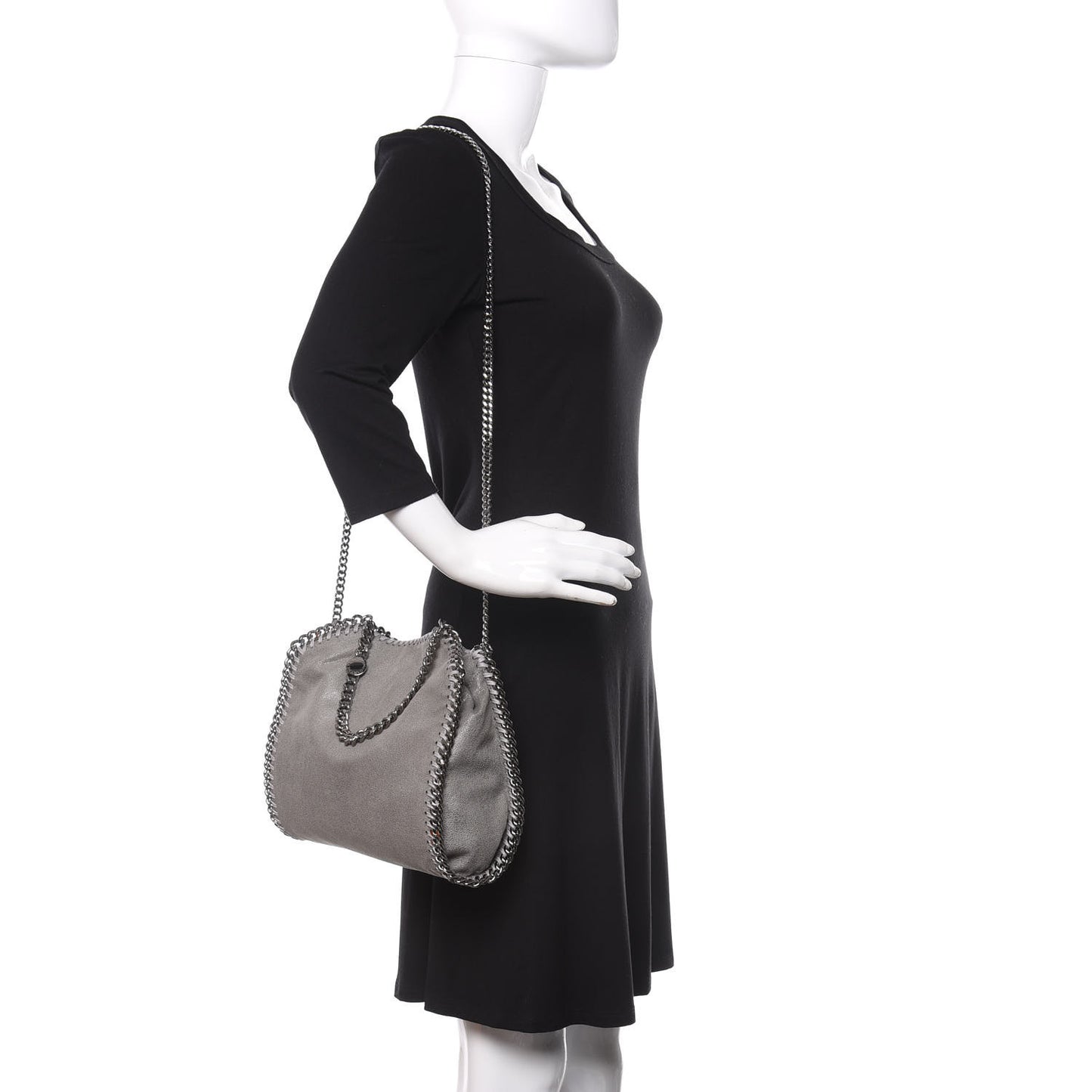Shaggy Deer Mini Falabella Tote Light Grey