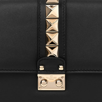 Valentino Garavani Vitello Medium Glam Lock Rockstud Flap Black 7 of 9